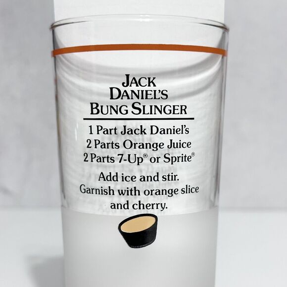 Vintage 90’s Jack Daniel’s Bung Slinger Drinking Recipe Glass Set - Picture 5 of 6